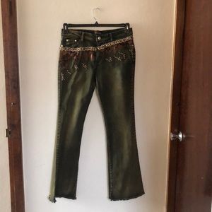 Embroidered Jeans Size 32 (US 10-12)